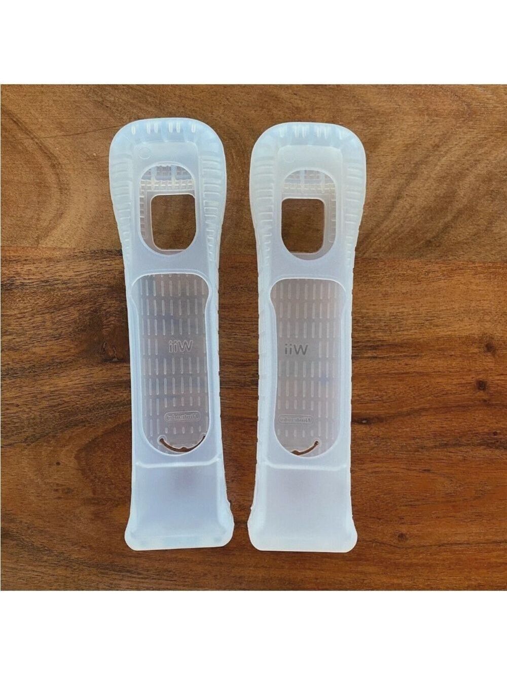 Lot of 2 Clear OEM Wii Controller Remote Silicone Case Cover RVL-027